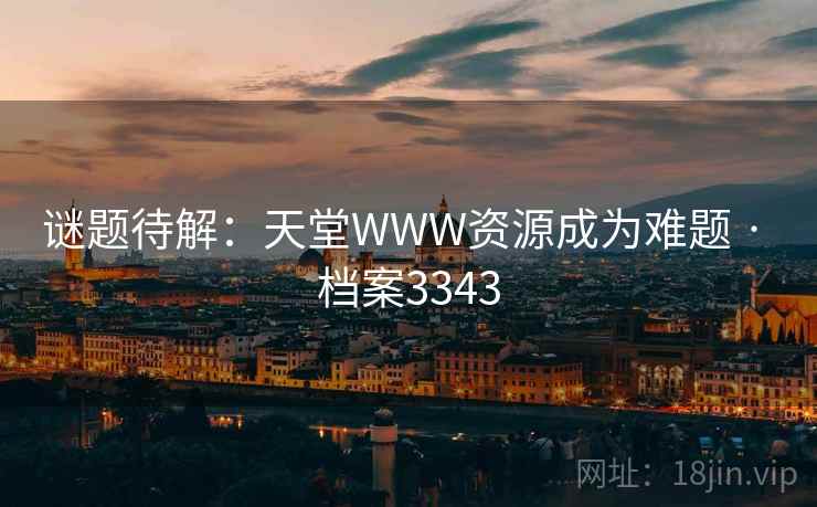 谜题待解：天堂WWW资源成为难题 · 档案3343